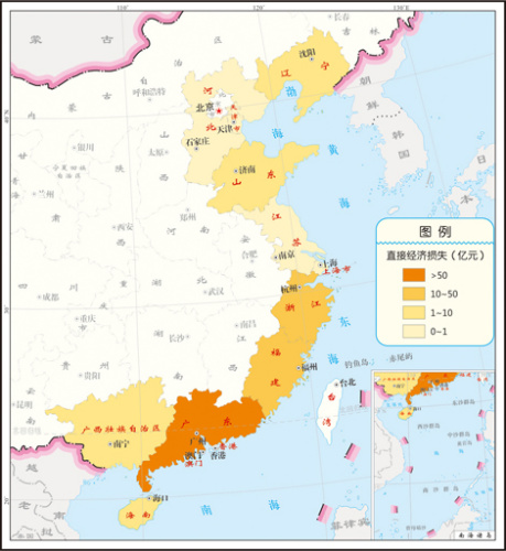 去年中國海洋災(zāi)害直接經(jīng)濟損失163億死亡121人