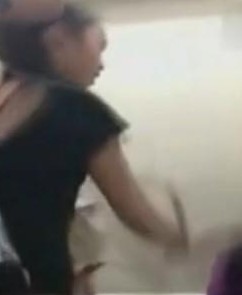 地鐵女漢子遭猥瑣男咸豬手 大打出手揍色狼(圖)